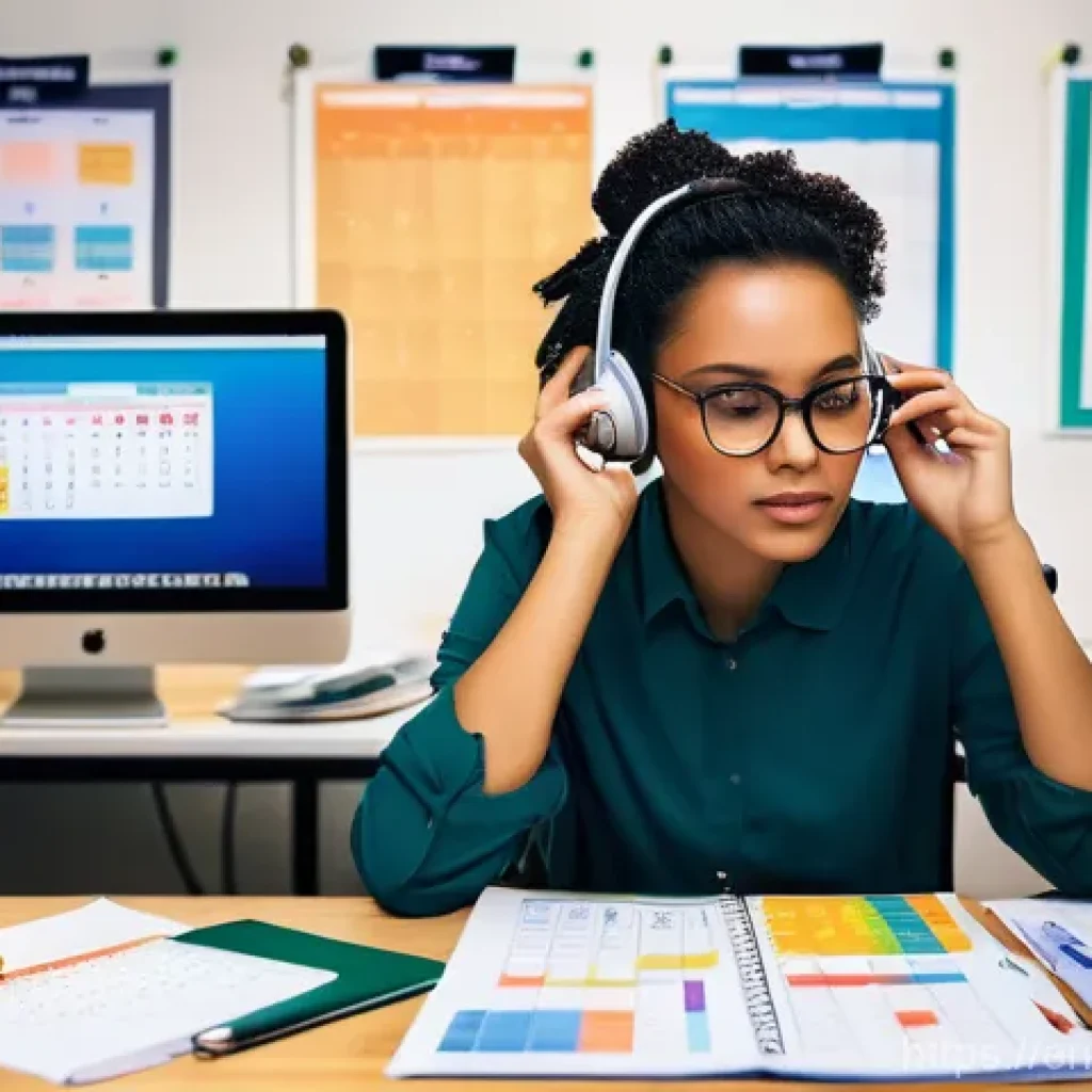 공연기획사 인턴 경험담 - **Image Prompt: The Event Planning Intern's "Baptism by Fire"**
"A young, diverse event planning...