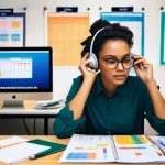 공연기획사 인턴 경험담 - **Image Prompt: The Event Planning Intern's "Baptism by Fire"**
"A young, diverse event planning...