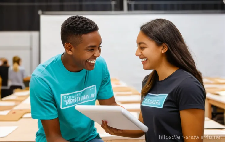 공연기획사 인턴 경험담 - **Image Prompt: The Event Planning Intern's "Baptism by Fire"**
    "A young, diverse event planning...